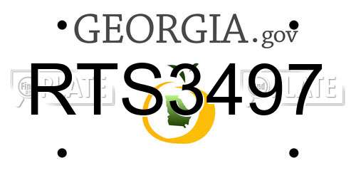 RTS3497 Georgia License Plate