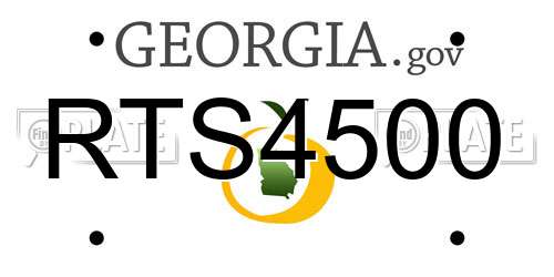 RTS4500 Georgia License Plate