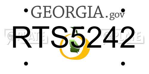 RTS5242 Georgia License Plate