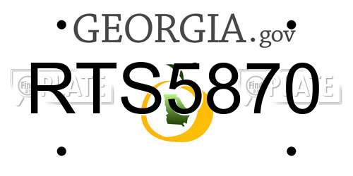 RTS5870 Georgia License Plate