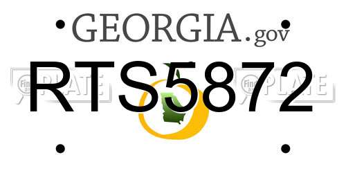RTS5872 Georgia License Plate