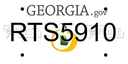 RTS5910 Georgia License Plate