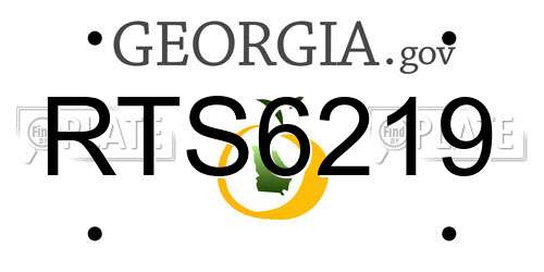 RTS6219 Georgia License Plate