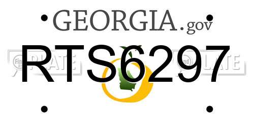 RTS6297 Georgia License Plate