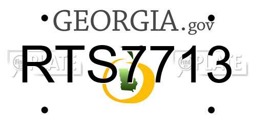 RTS7713 Georgia License Plate