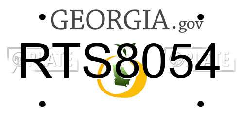 RTS8054 Georgia License Plate