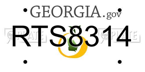 RTS8314 Georgia License Plate