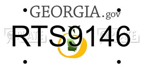RTS9146 Georgia License Plate