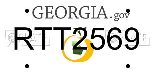 RTT2569 Georgia License Plate