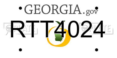 RTT4024 Georgia License Plate