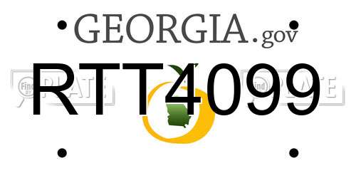RTT4099 Georgia License Plate