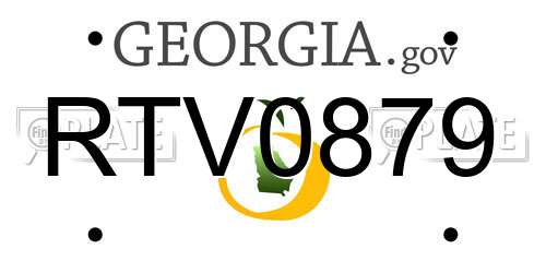 RTV0879 Georgia License Plate