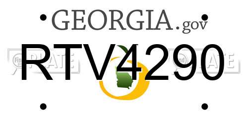 RTV4290 Georgia License Plate