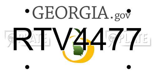 RTV4477 Georgia License Plate