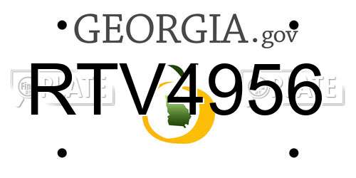 RTV4956 Georgia License Plate