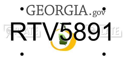 RTV5891 Georgia License Plate