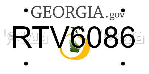 RTV6086 Georgia License Plate