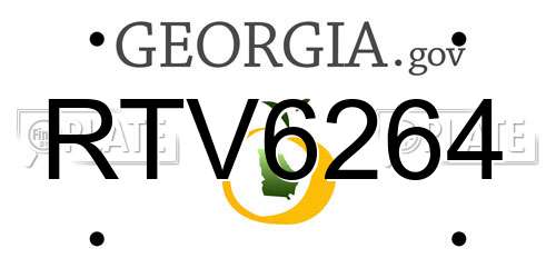 RTV6264 Georgia License Plate