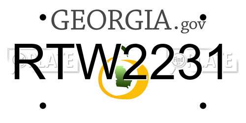 RTW2231 Georgia License Plate