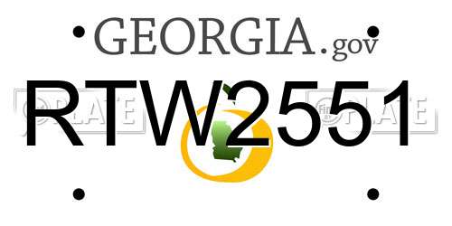 RTW2551 Georgia License Plate