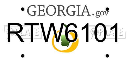 RTW6101 Georgia License Plate