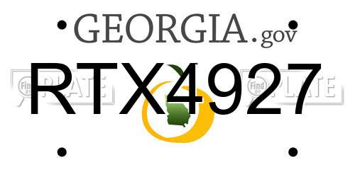RTX4927 Georgia License Plate