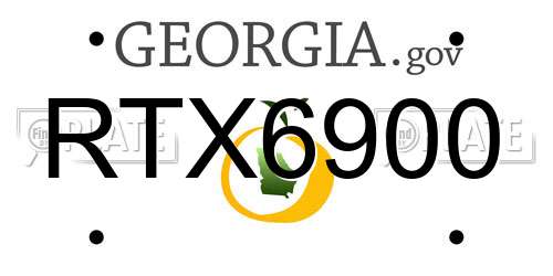 RTX6900 Georgia License Plate