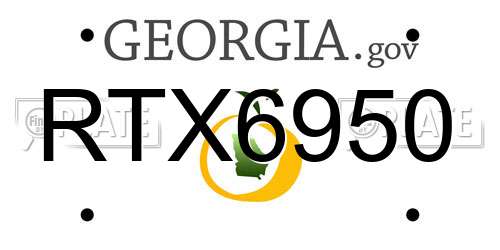 RTX6950 Georgia License Plate