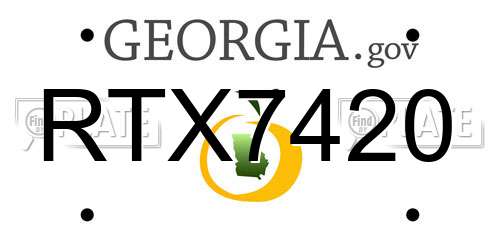 RTX7420 Georgia License Plate