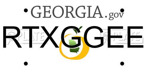 RTXGGEE Georgia License Plate