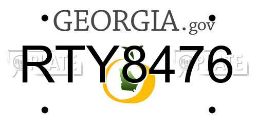 RTY8476 Georgia License Plate