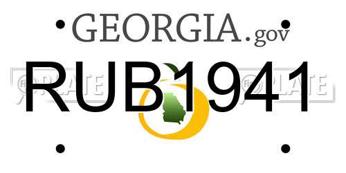 RUB1941 Georgia License Plate