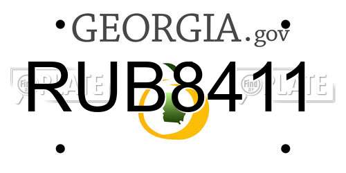 RUB8411 Georgia License Plate