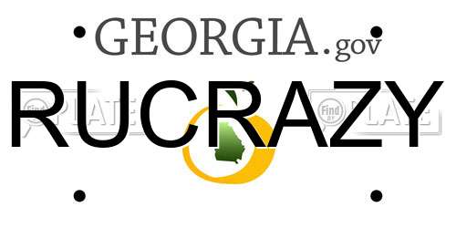 RUCRAZY Georgia License Plate