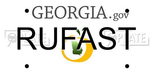 RUFAST Georgia License Plate