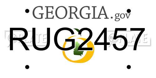 RUG2457 Georgia License Plate