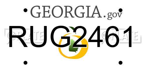RUG2461 Georgia License Plate