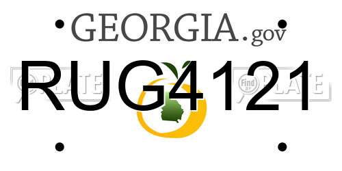 RUG4121 Georgia License Plate