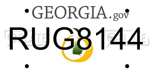 RUG8144 Georgia License Plate