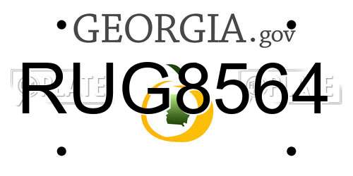 RUG8564 Georgia License Plate