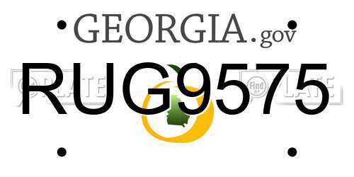RUG9575 Georgia License Plate