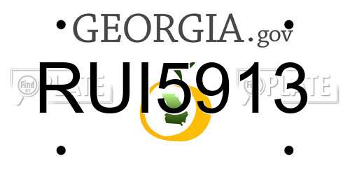 RUI5913 Georgia License Plate