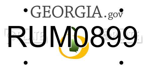 RUM0899 Georgia License Plate