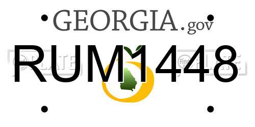 RUM1448 Georgia License Plate
