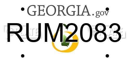 RUM2083 Georgia License Plate
