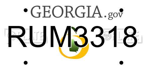 RUM3318 Georgia License Plate