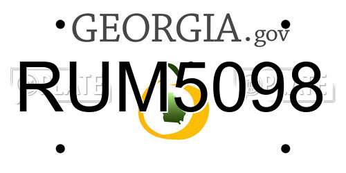 RUM5098 Georgia License Plate