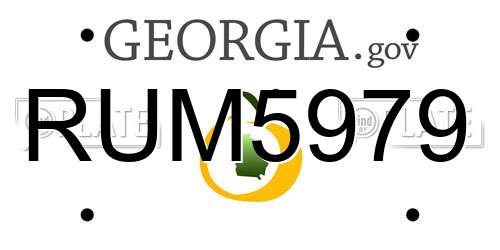 RUM5979 Georgia License Plate