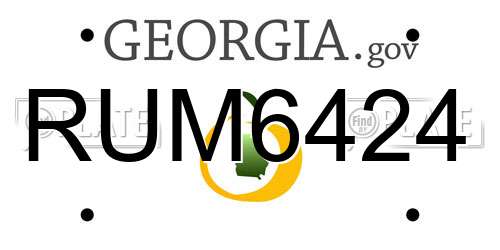 RUM6424 Georgia License Plate