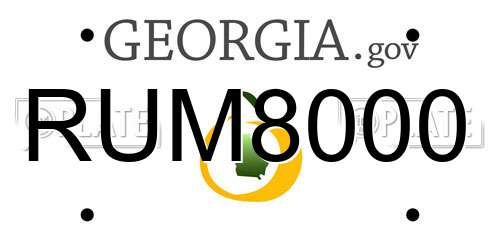 RUM8000 Georgia License Plate